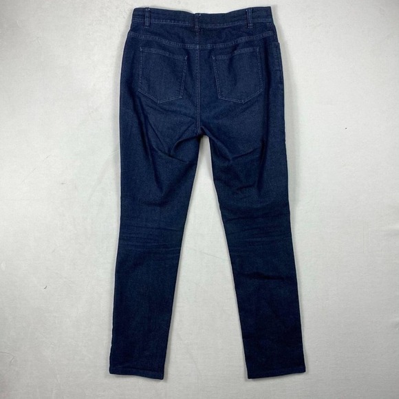 Lafayette 148 Primo Denim Dark Wash Curvy Fit Slim Leg Jeans-2 - Picture 2 of 4